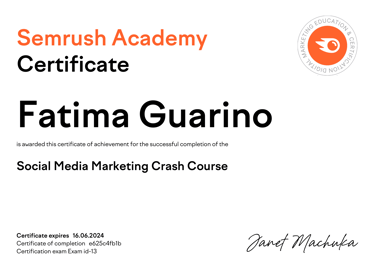semrush certificate