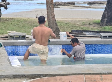 Mantenimiento de Piscina con Lecha a Porcelana