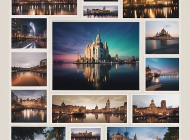 A creative editorial photo shoot in an urban setting.