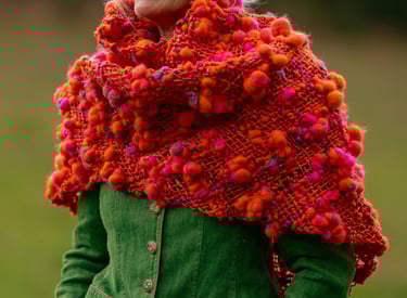 Artyarn- Schal in pink und orange, triloom