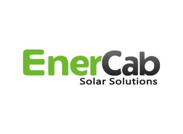 a solar paneled in a white background with the words enercab solar