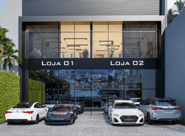 a group of cars parked in front of a building