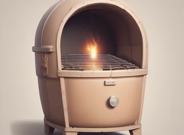 an old stove with a kettle on top of it