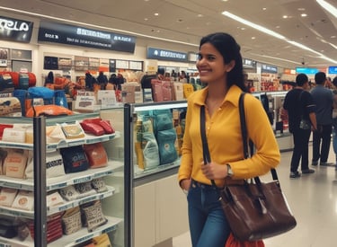 A man is packaging goods in a shop filled with shelves of various spices and herbs stored in jars and bags. The shelves are neatly organized, displaying an array of colorful containers. The man appears to be focused on his task, standing behind a counter with a digital scale.
