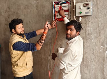 Installation electrical safety devices mcb and rccb by sonu electrical and plumbing service