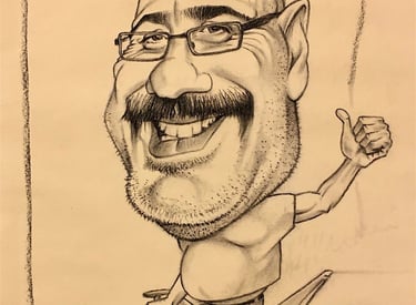 Caricatura a carboncino Idea Regalo di compleanno