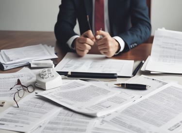 A clipboard with a blank payments checklist is placed on a marble surface next to an open laptop and a white pen. The setup appears to be organized for financial planning or administrative work.