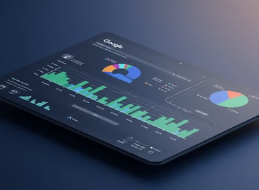 Tablet with a Google analytics display