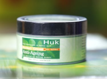 a jar of husk anti - aging cream