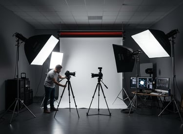 creacion de contenido, camaras profesionales, estudio de grabacion,