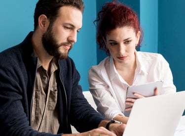 EZ Web Builds' team of experienced web designers and SEO experts working together on a client projec