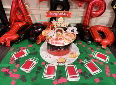 Decoración cumpleaños temático casino