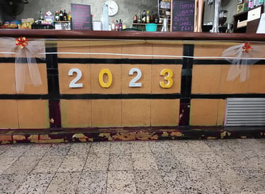 Decoración Bar Ibarra en el cotillón de Nochevieja