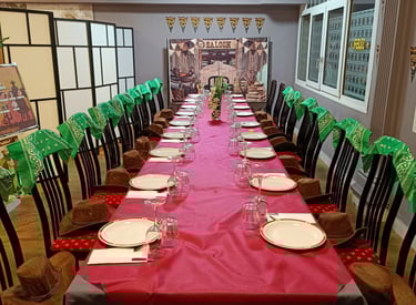 Decoración salón tematizado del oeste