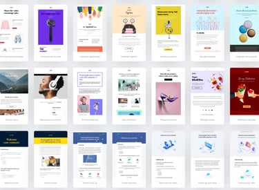 a bunch of different types of email design