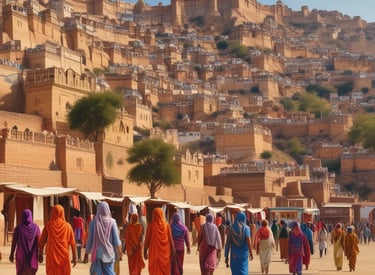 A picturesque view of Rajasthan's stunning landscapes.