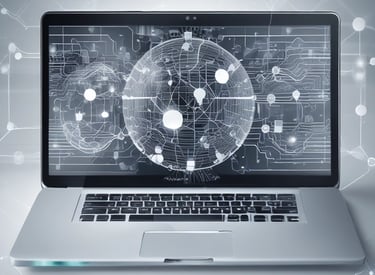 A computer screen displays a website with the text 'Where the world builds software' prominently featured. Below the text, there are fields for users to input their email address, along with additional descriptions about the platform and its capabilities. The website has a dark background with bright text, indicating a professional tech-based service.