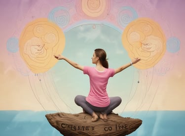 A poster features a close-up of a woman's face with a message about psychology. The top of the poster has the phrase 'GET PSYCHED!' in large orange text. Below, there is a series of questions in varying sizes and colors, exploring different psychological topics. The bottom part of the poster contains a web address.