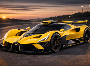 Bugatti Bolide qual o carro mais caro do mundo hipercarro amarelo de pista