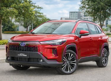 crossovers híbridos mais eficientes em combustível 2026 corolla cross hybrid vermelho
