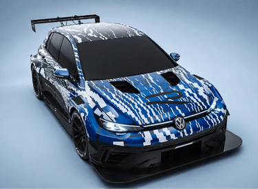 Novo Golf R de pista com aerofólio gigante e visual inspirado em corrida.