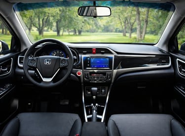 Interior do Honda City 2017 automático usado com painel e central multimidia