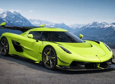 Koenigsegg Jesko Absolut hipercarro em destaque com design aerodinâmico
