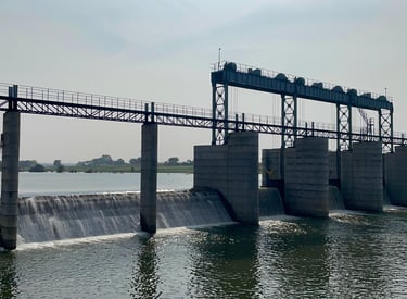 a bridge over a body of water