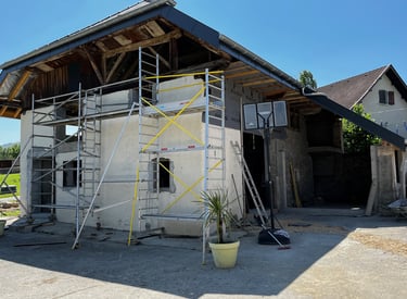 Gîte l'Escale 1695, vue générale des travaux