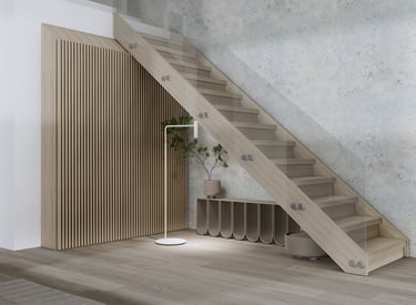 Interior Wood stair minimalistic luxury design