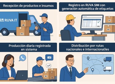 Proceso de inicio a fin Solucion de Sistema RUVA SIM inventarios