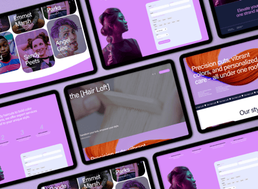 the hair loft brand and web design for a hair salon