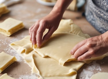 A cozy kitchen setting showcasing freshly made pasta.