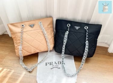 a prada baguet bag with a prada baguet bag
