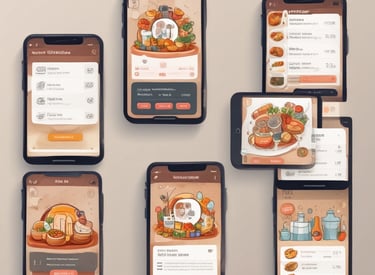 A mobile developer testing an app on a smartphone.