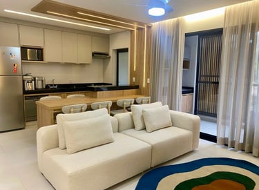 sala com cozinha americana