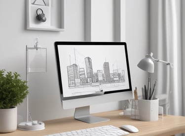 a computer monitor screen with a computer keyboard and mouse