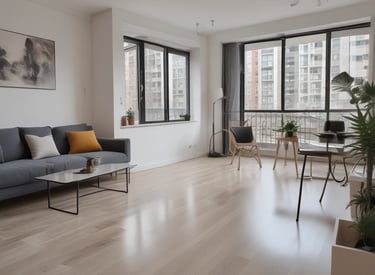 A clean and organized living space showcasing our services.