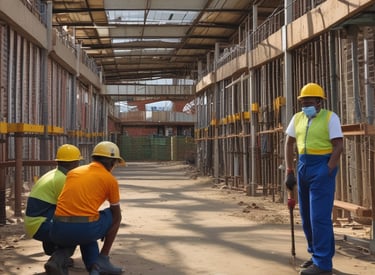 A team meeting with maps and geological data.