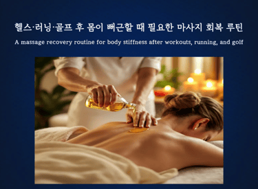 A man receiving oil massage, representing recovery from stiffness after workouts, running, and golf