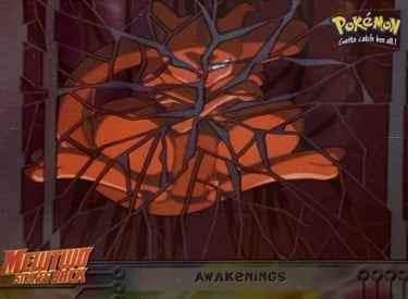 2 Awakenings Topps Pokemon The First Movie silver foil