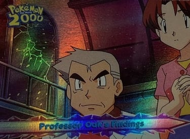 29 Professor Oak's Findings Topps Pokémon The Movie 2000 rainbow foil