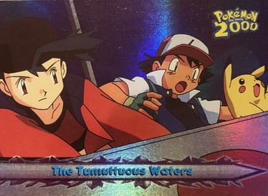 30 The Tumultuous Waters Topps Pokémon The Movie 2000 rainbow foil