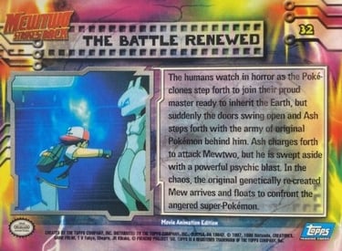 32 The Battle Renewed Topps Pokémon The First Movie back