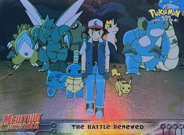 32 the battle Renewed Topps Pokémon The First Movie rainbow foil