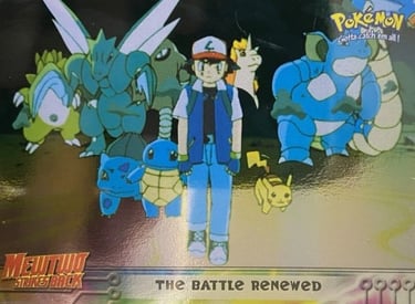 32 The Battle Renewed Topps Pokémon The First Movie silver foil