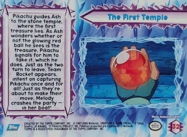 32 The First Temple Topps Pokémon The Movie 2000 back