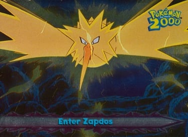 33 Enter Zapdos Topps Pokémon The Movie 2000 silver foil