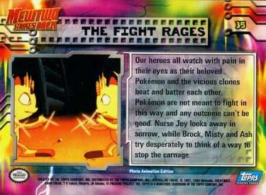 35 The Figth Rages Topps Pokémon The First Movie back