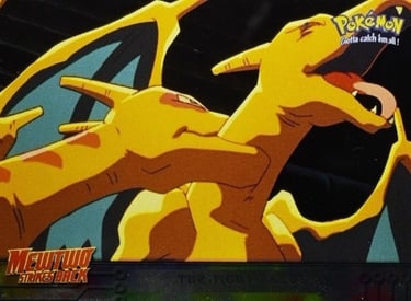 35 The Figth Rages Topps Pokémon The First Movie silver foil